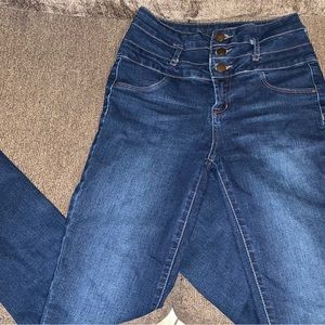 Refuge High Waisted Blue Skinny Jeans size 0.